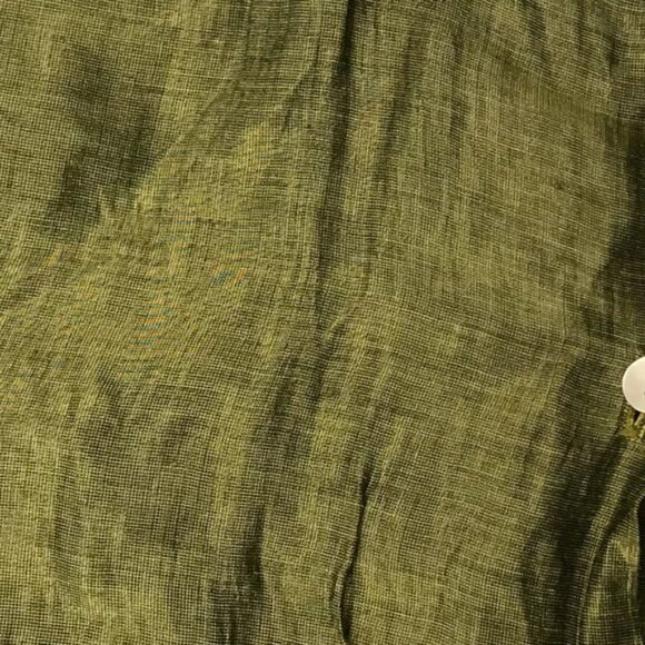 Olsen Y2K NEW Long Duster Tunic Shirt Crinkled Cotton Jacket Minimalist Button 8 - Picture 7 of 16